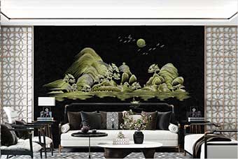 绵阳森佰汇航空纤维墙咔（湖光山色）